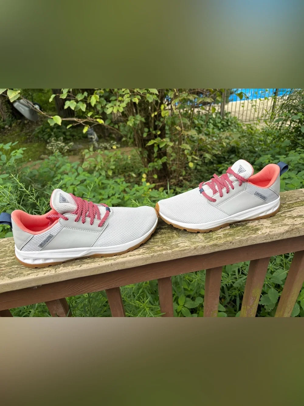 Columbia PFG Tamiami Shoes Womens Size 8 Sneakers Grey Orange Brand New